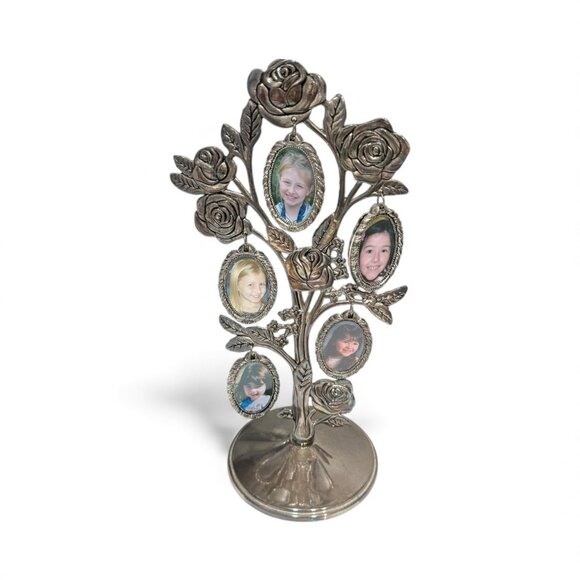 Vintage Silver Photo Tree with Roses - Picture 17 of 17